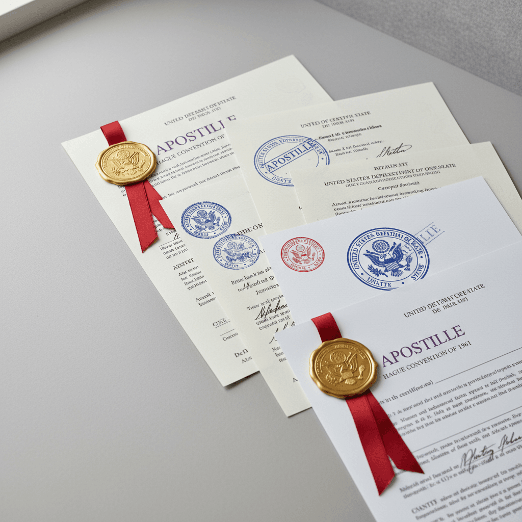 Apostille services - certified documents with official seals