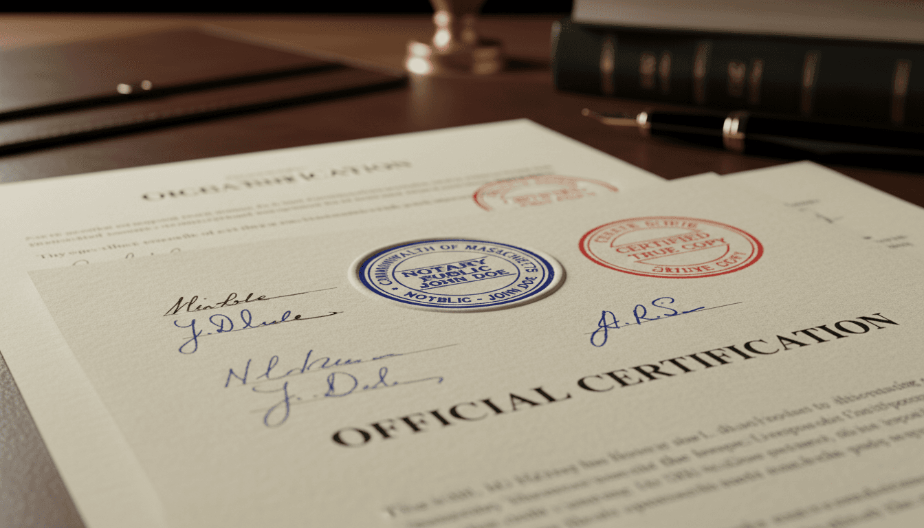 Notary seal on properly executed loan documents